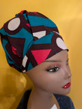 Brown/Pink/White Satin Lined Bouffant Style Hat