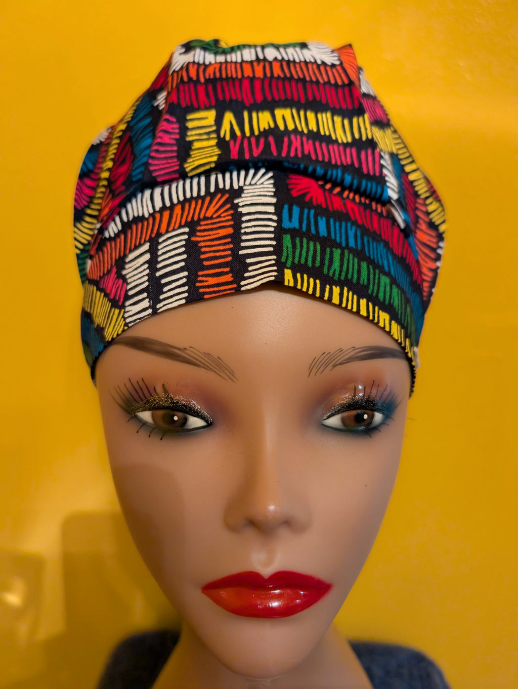 Multicolor Satin Lined Bouffant Style Hat