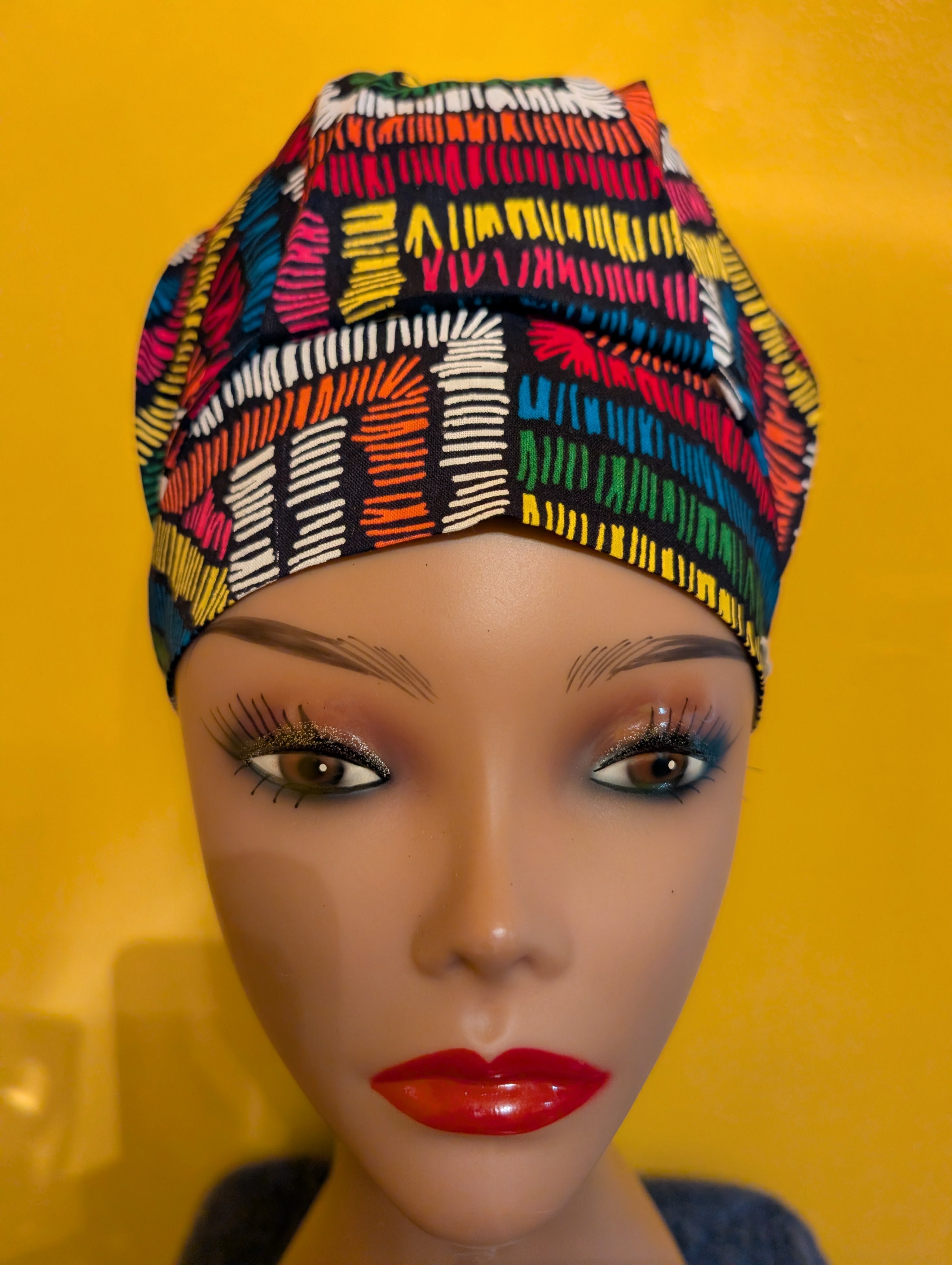 Multicolor Satin Lined Bouffant Style Hat