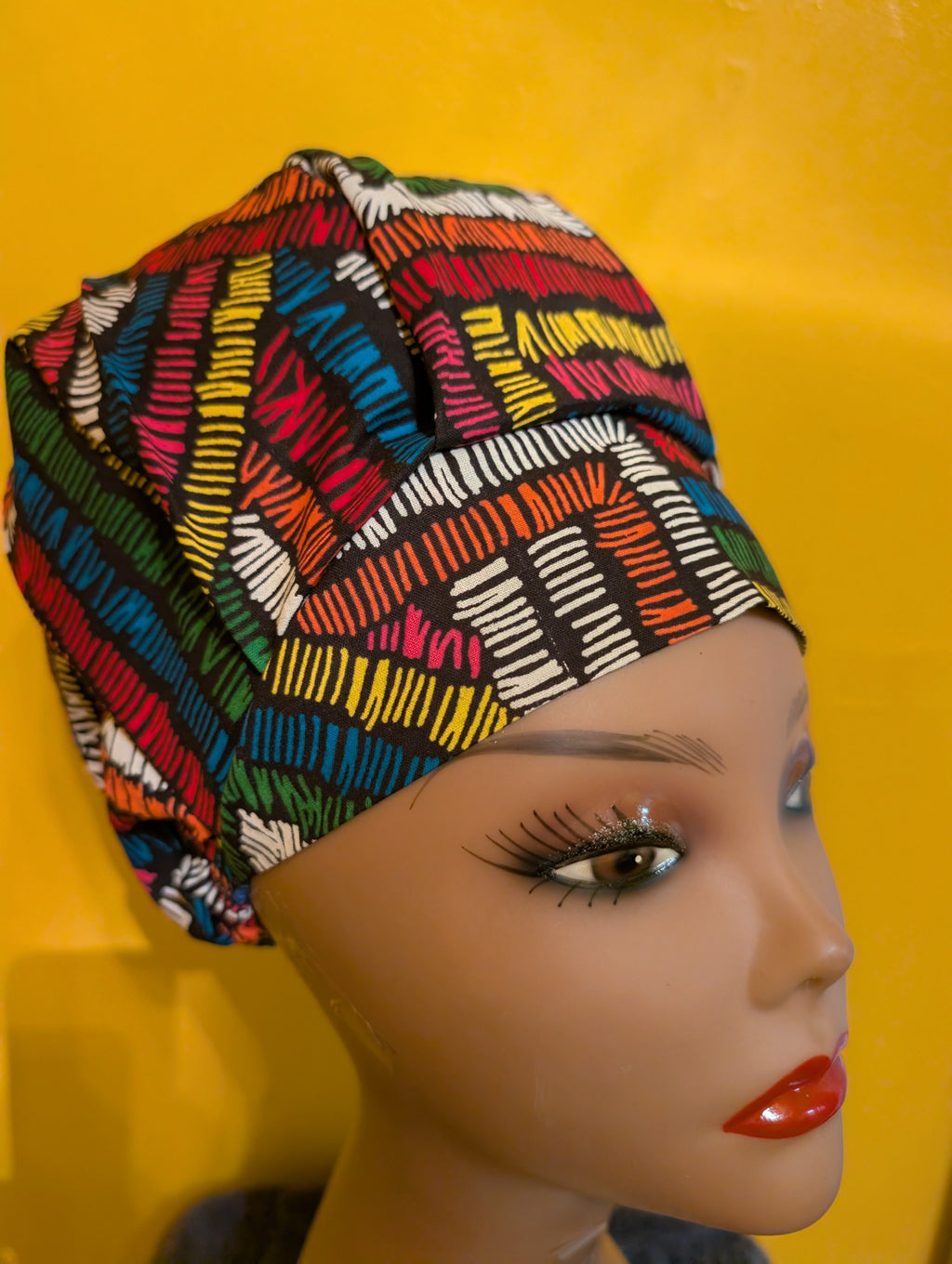 Multicolor Satin Lined Bouffant Style Hat