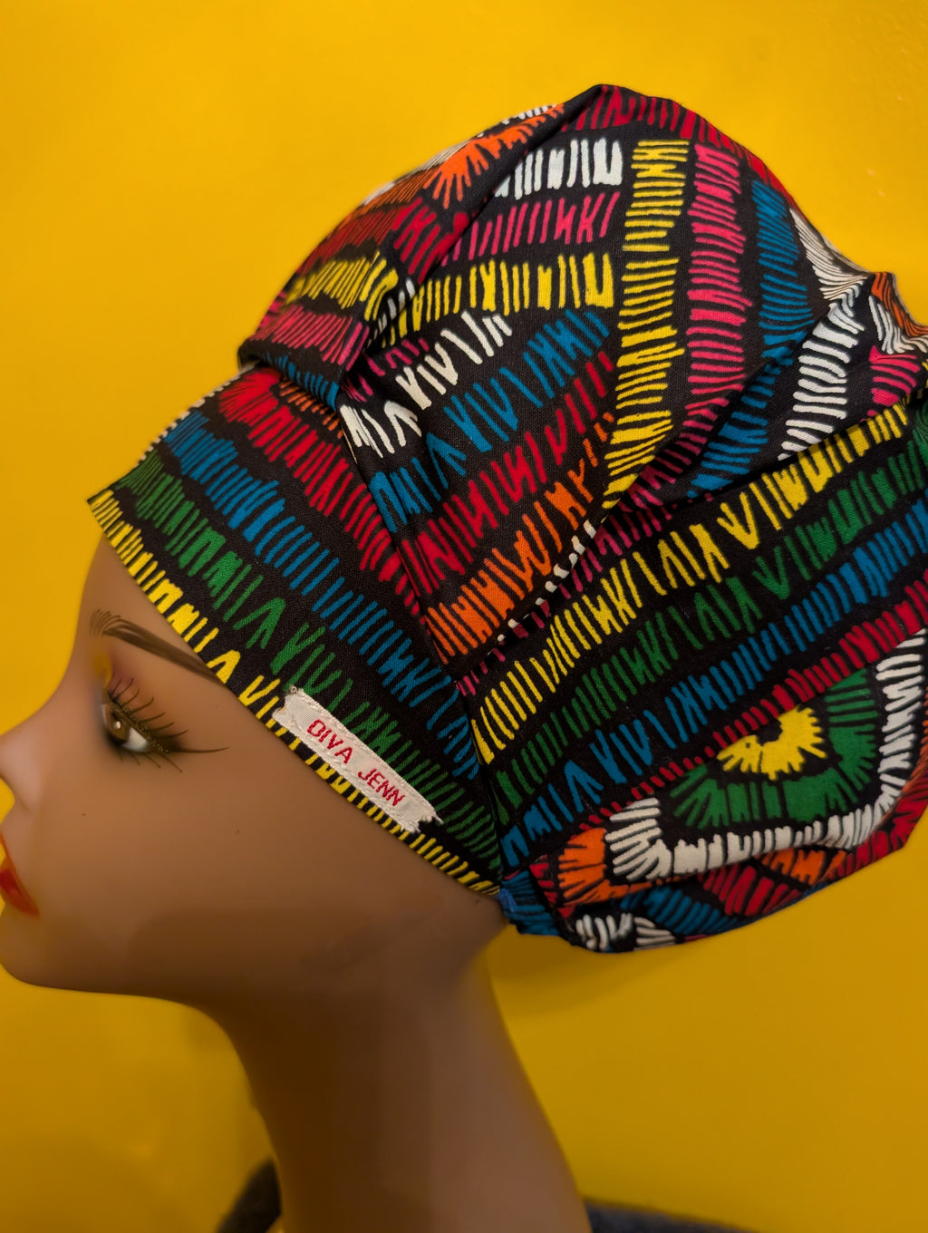 Multicolor Satin Lined Bouffant Style Hat