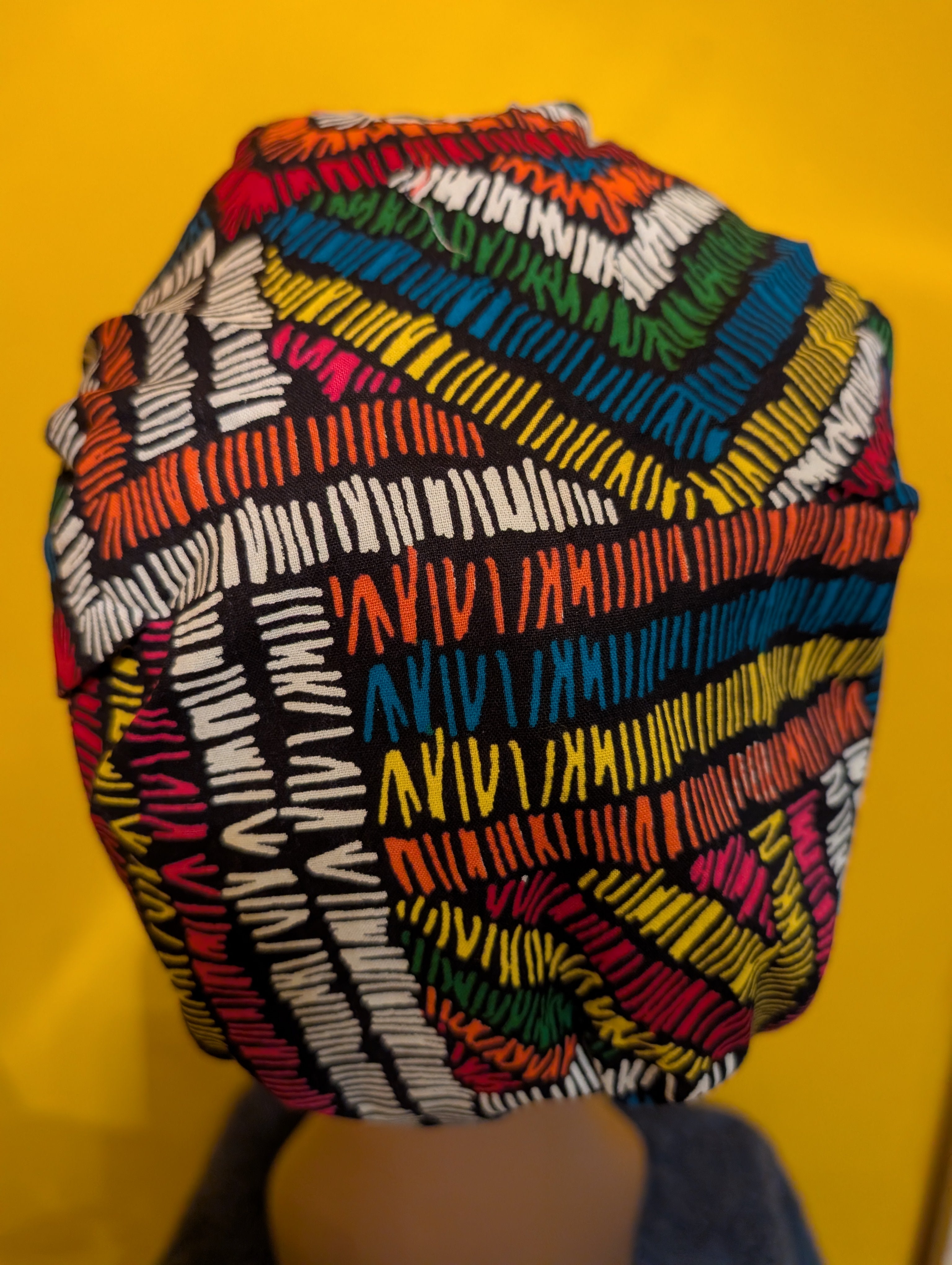 Multicolor Satin Lined Bouffant Style Hat