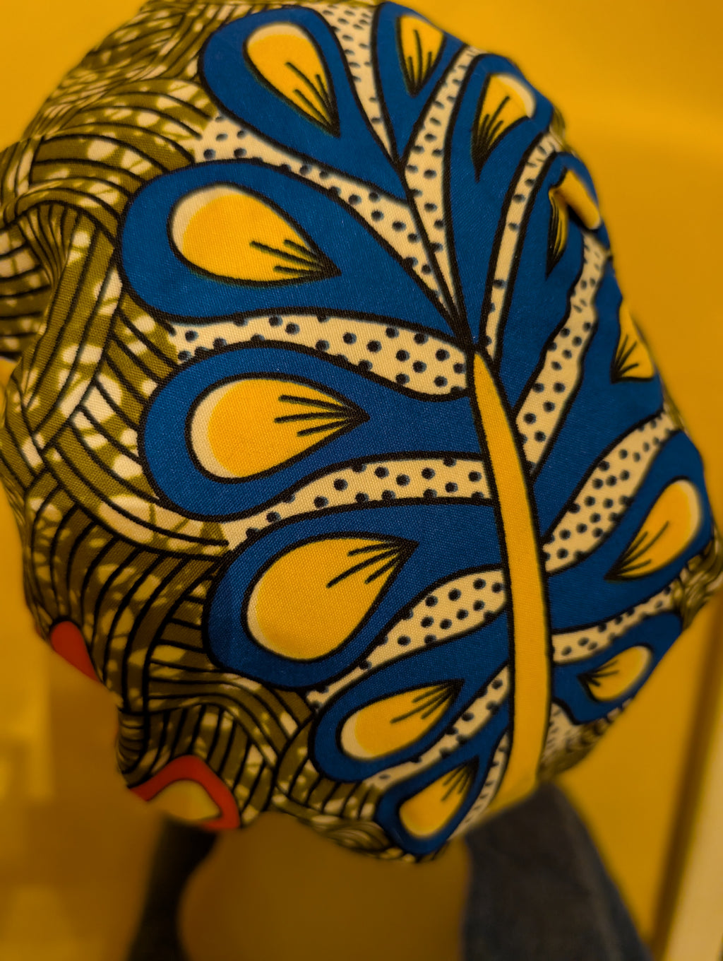 African Print Satin Lined Bouffant Style Hat