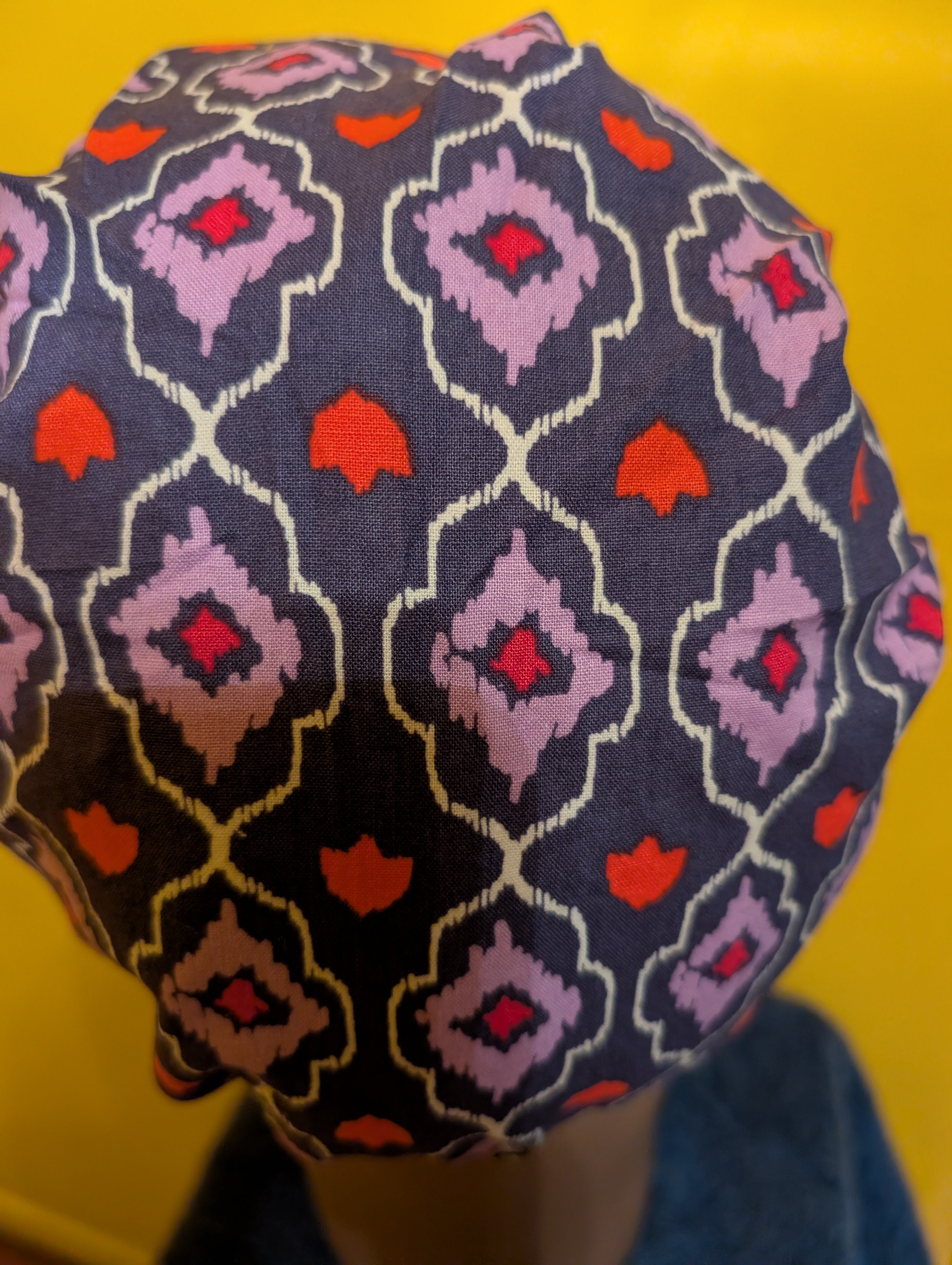 Purple Satin Lined Bouffant Style Hat