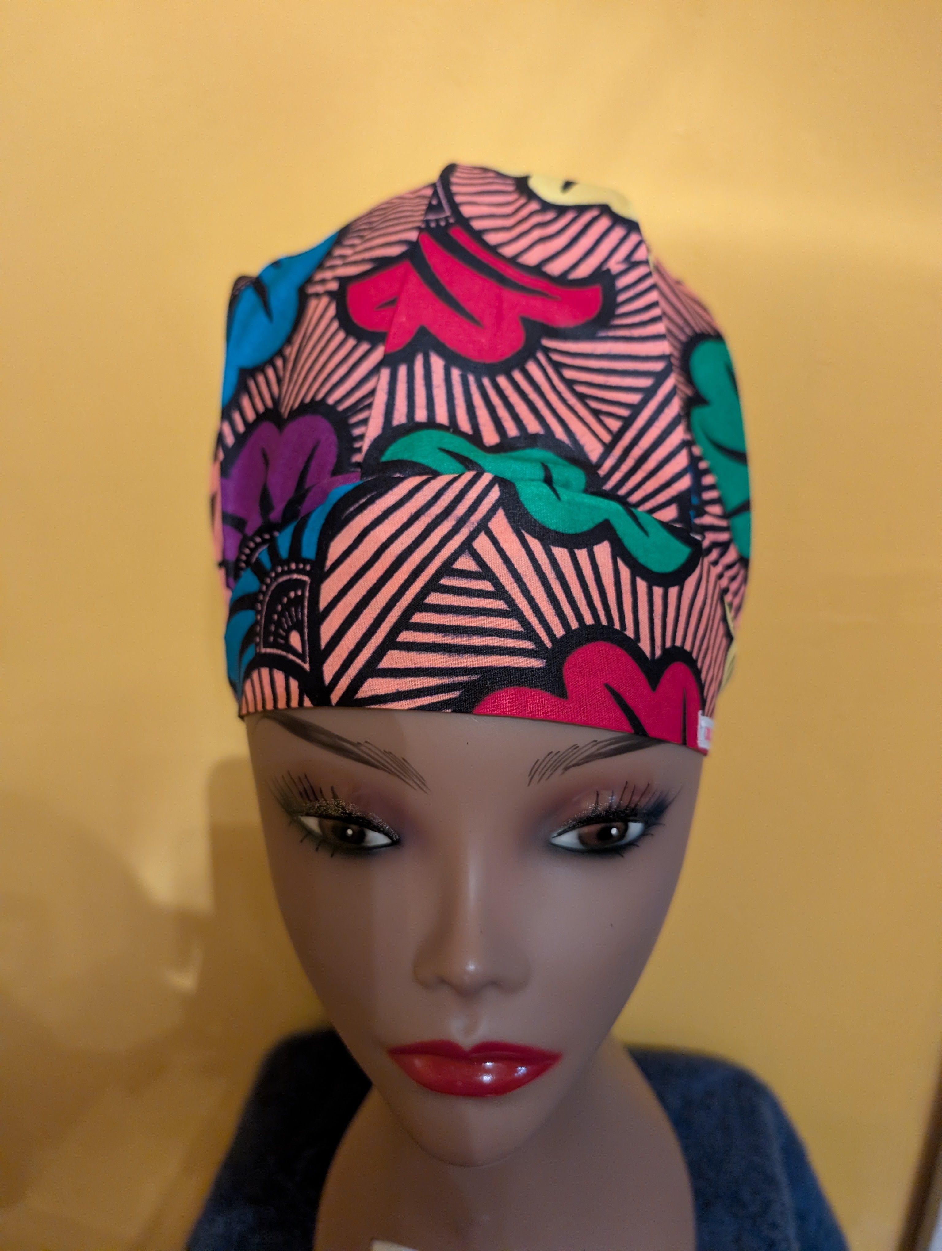 Pink Satin Lined Bouffant Style Hat