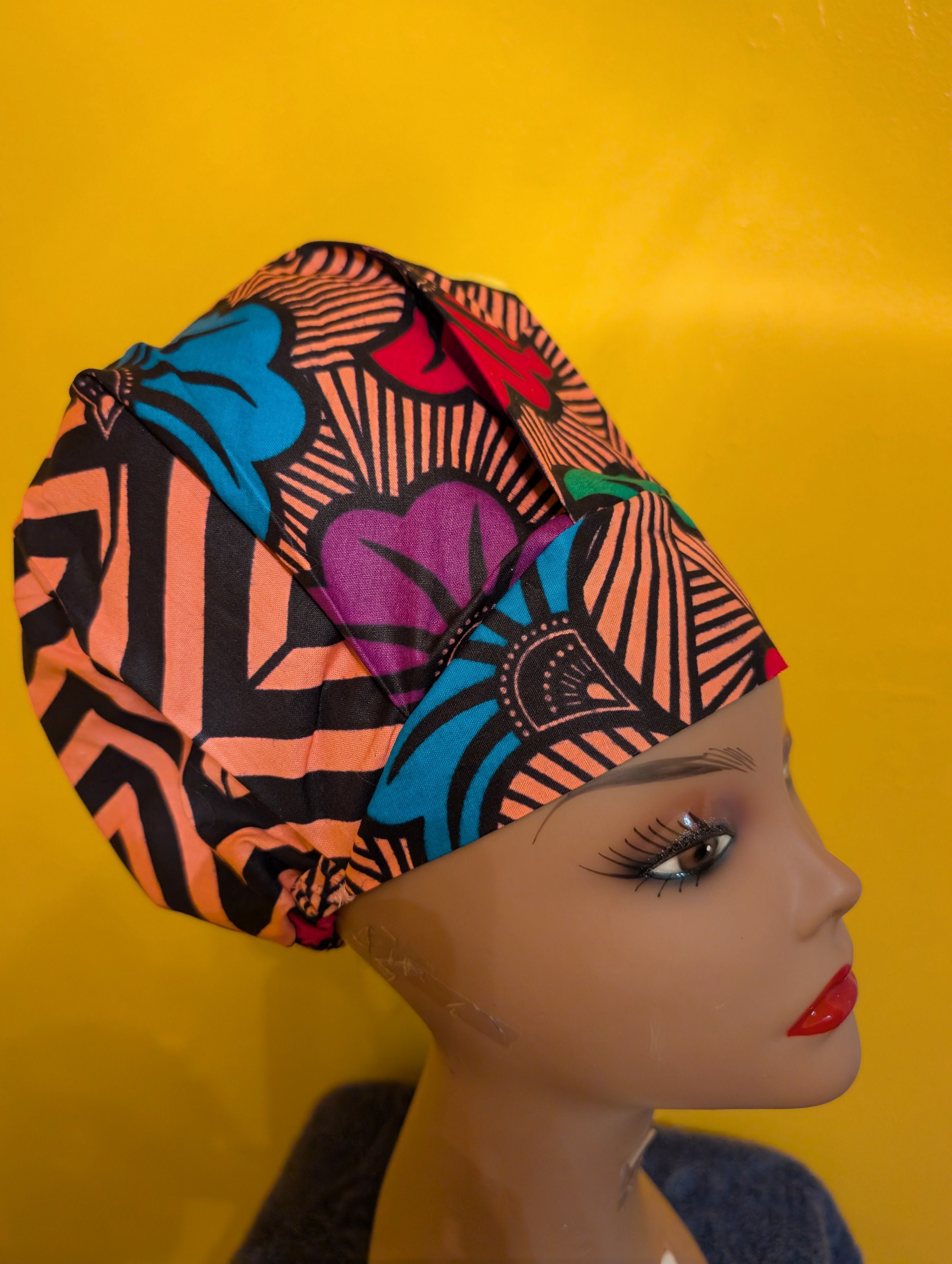 Pink Satin Lined Bouffant Style Hat