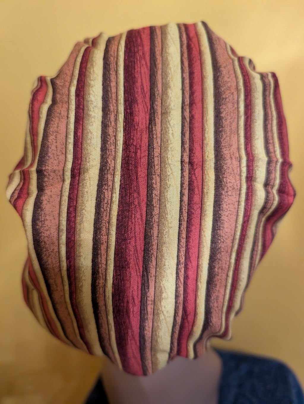 Gold/Brown Satin Lined Bouffant Style Hat