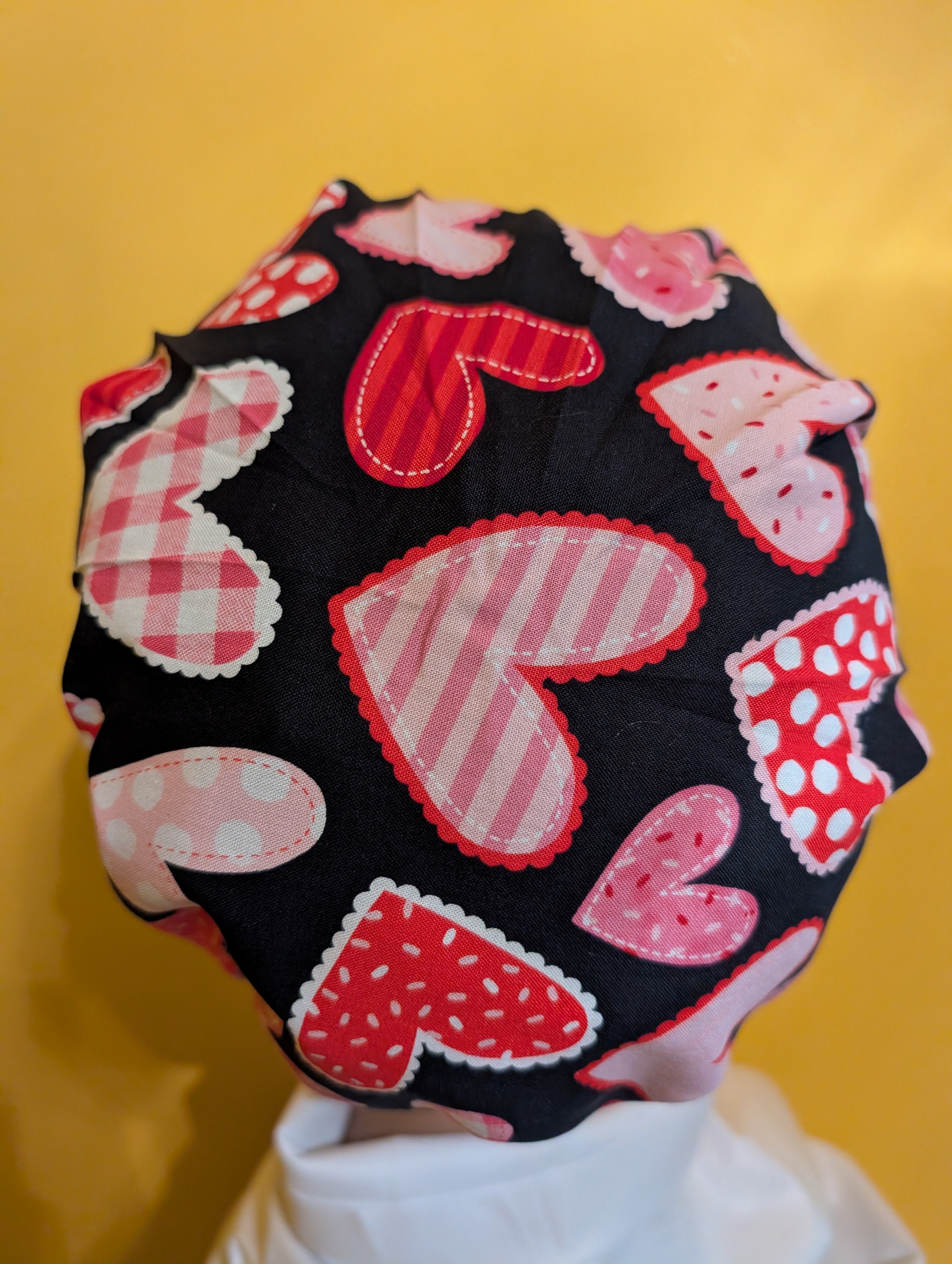Black/PinK/Red Valentine's Day Satin Lined Bouffant Style Hat