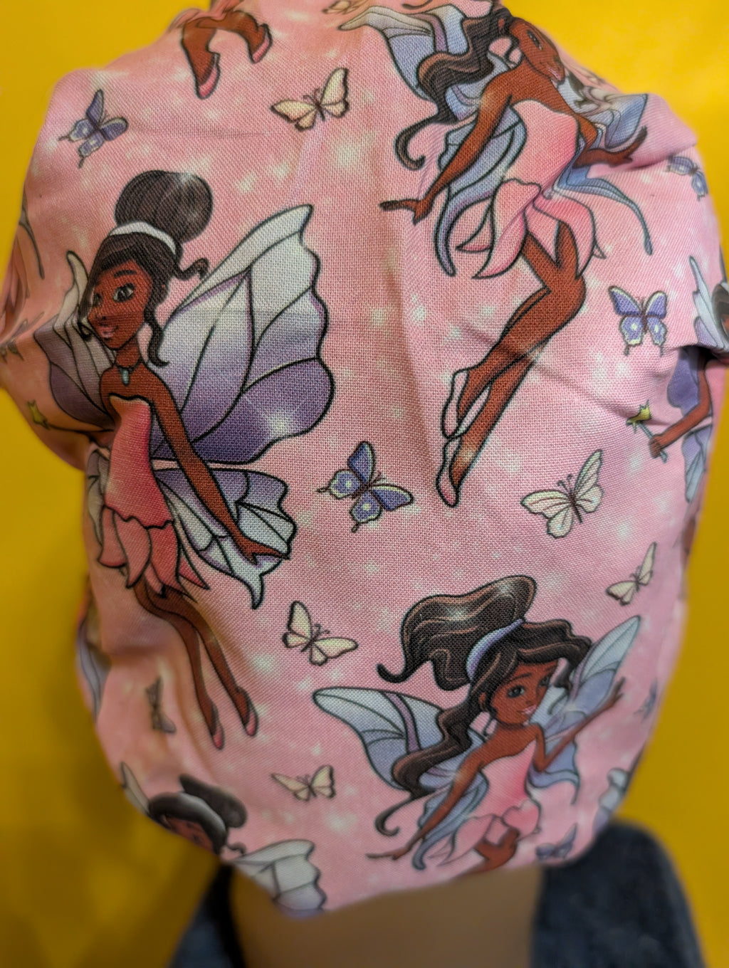 Pink/Purple African American Fairy Themed Satin Lined Bouffant Style Hat