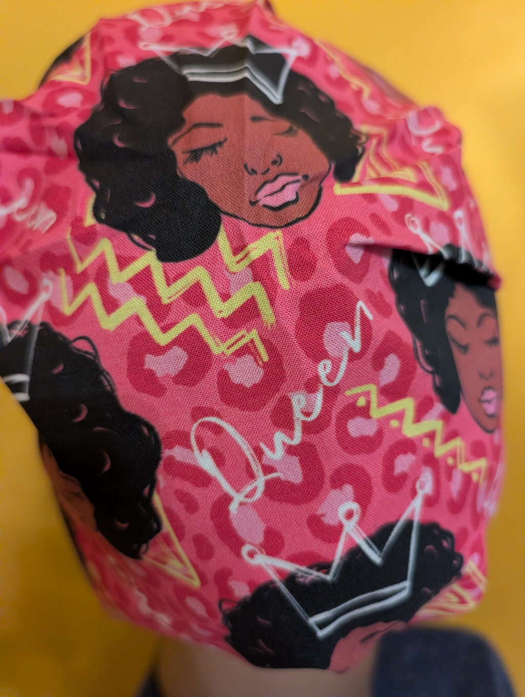 Pink/Brown Satin Lined Bouffant Style Hat