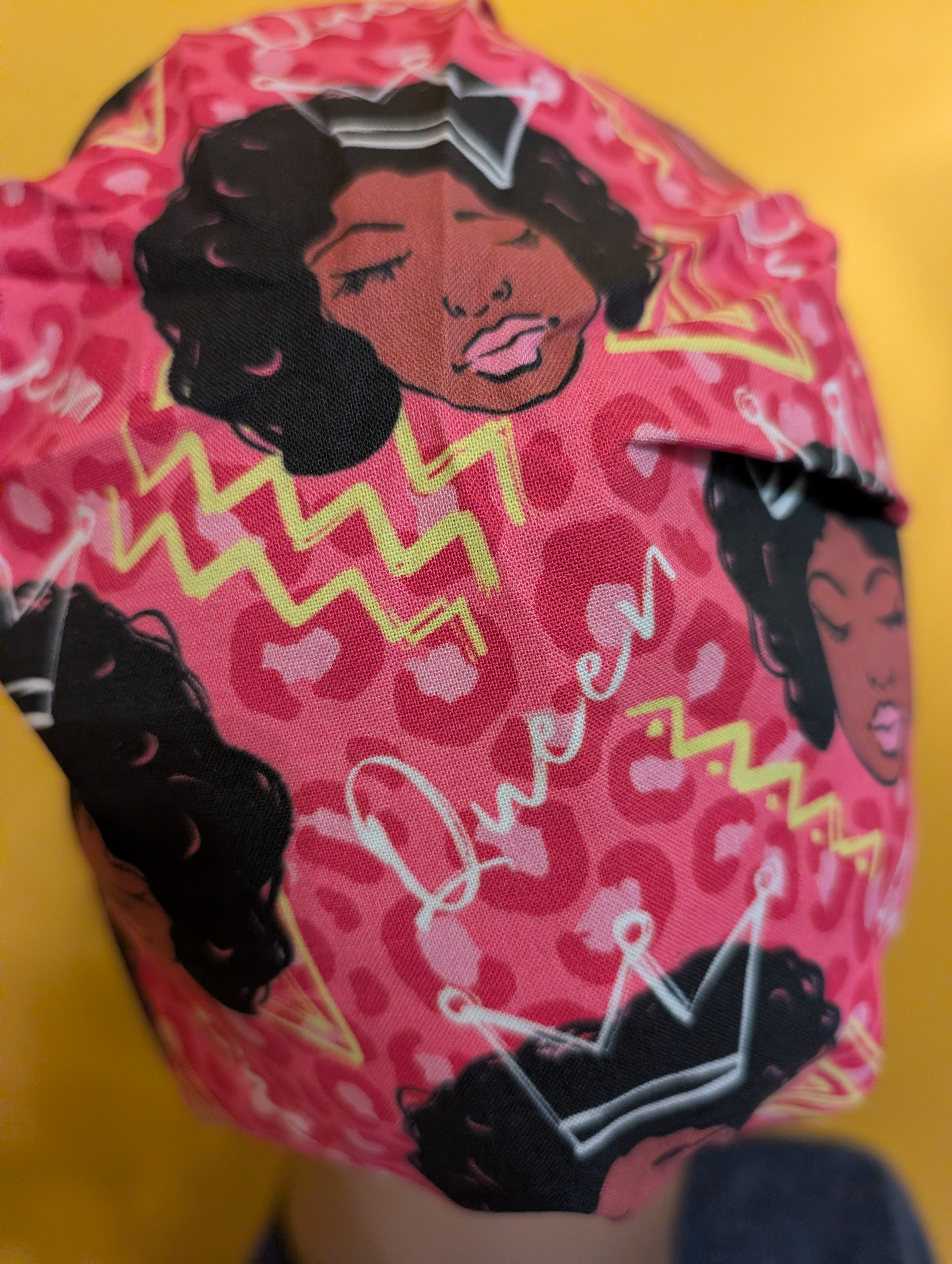 Pink/Brown Satin Lined Bouffant Style Hat