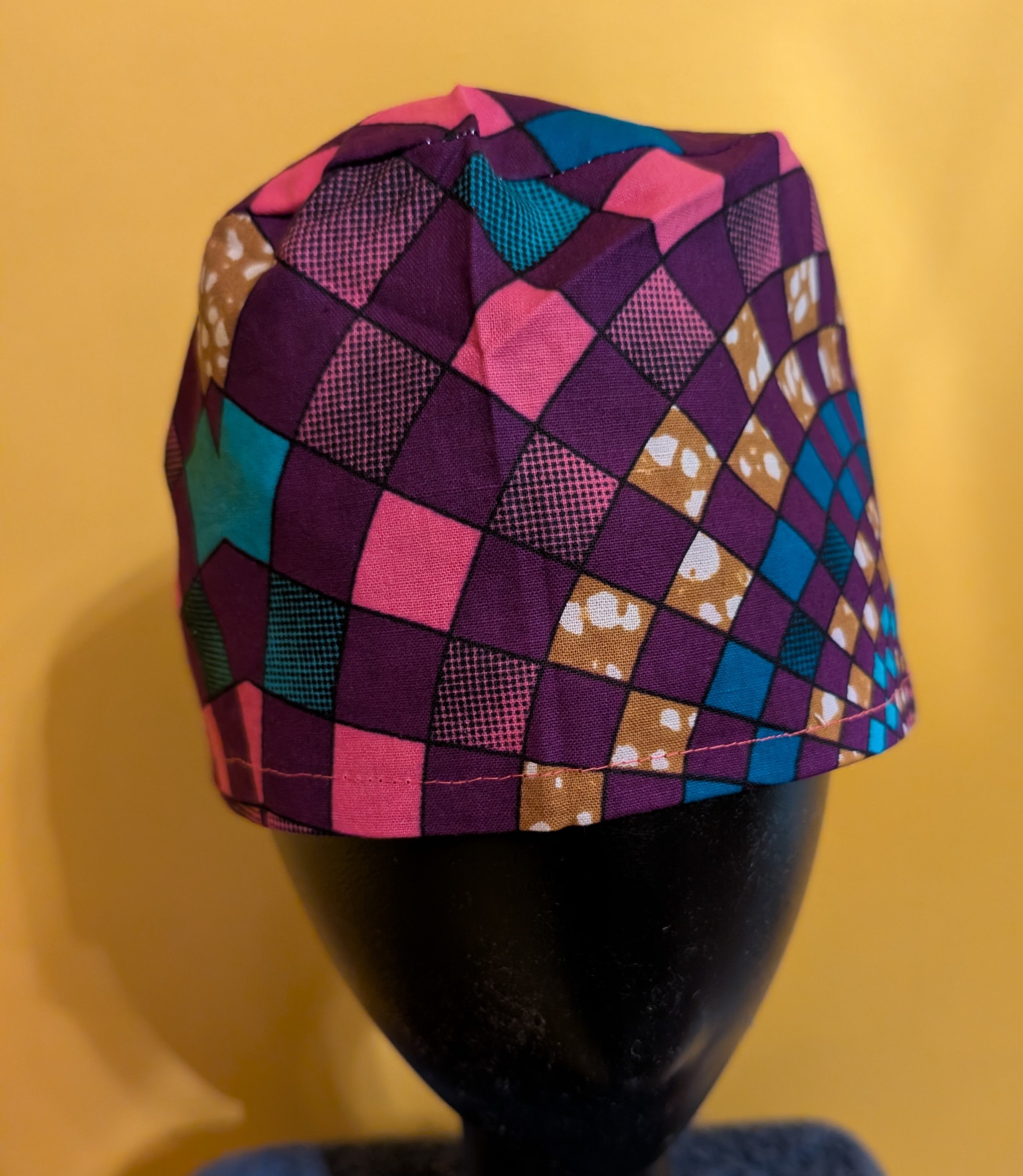 Purple Pink Tie in the Back Hat