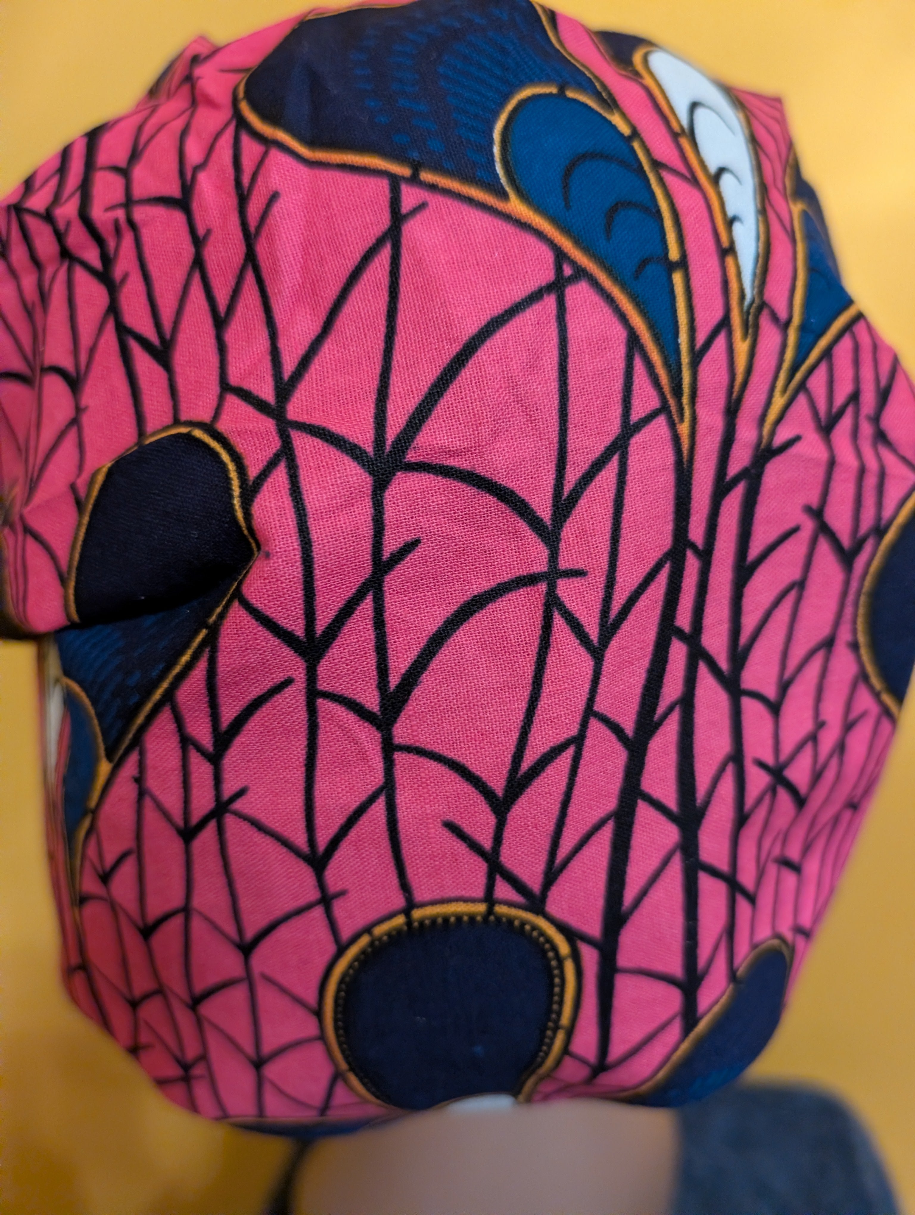 Pink/Blue/White Satin Lined Bouffant Style Hat