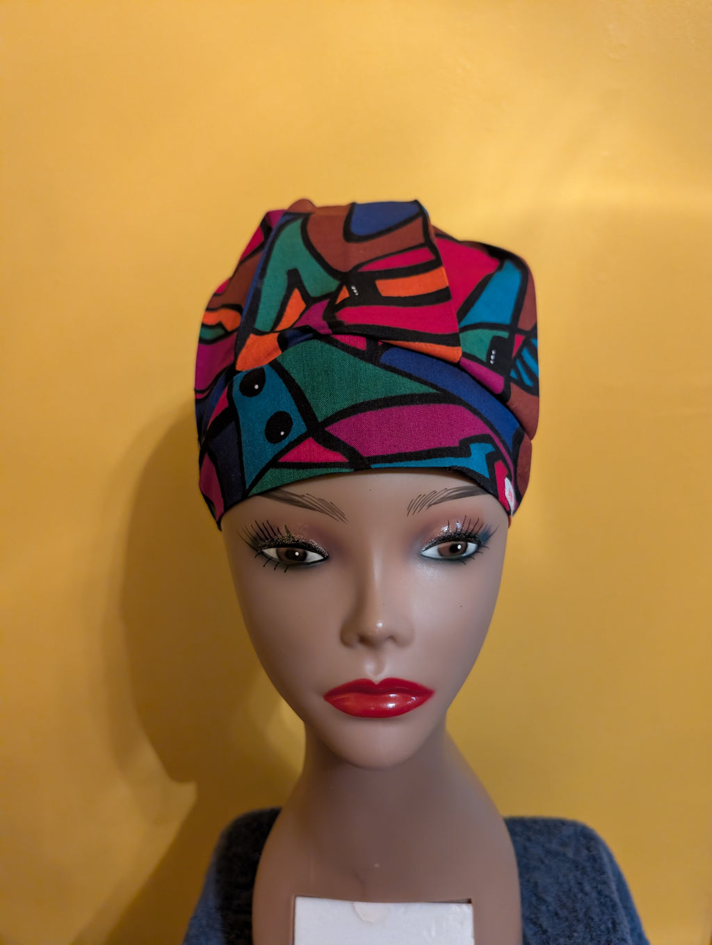 Blue/Green/Red/Brown Satin Lined Bouffant Style Hat