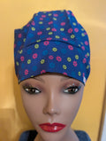 Blue Satin Lined Bouffant Style Hat