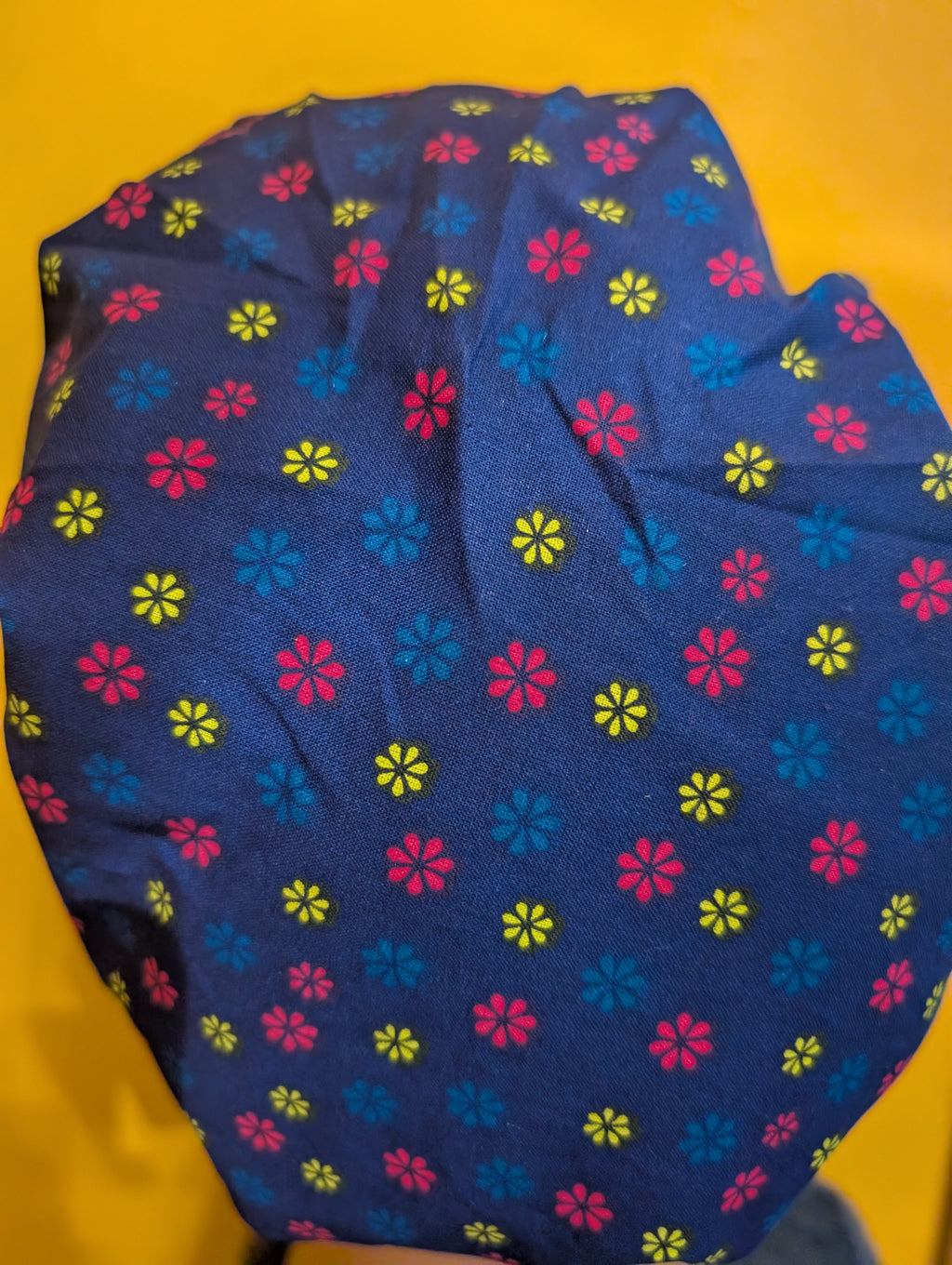 Blue Satin Lined Bouffant Style Hat