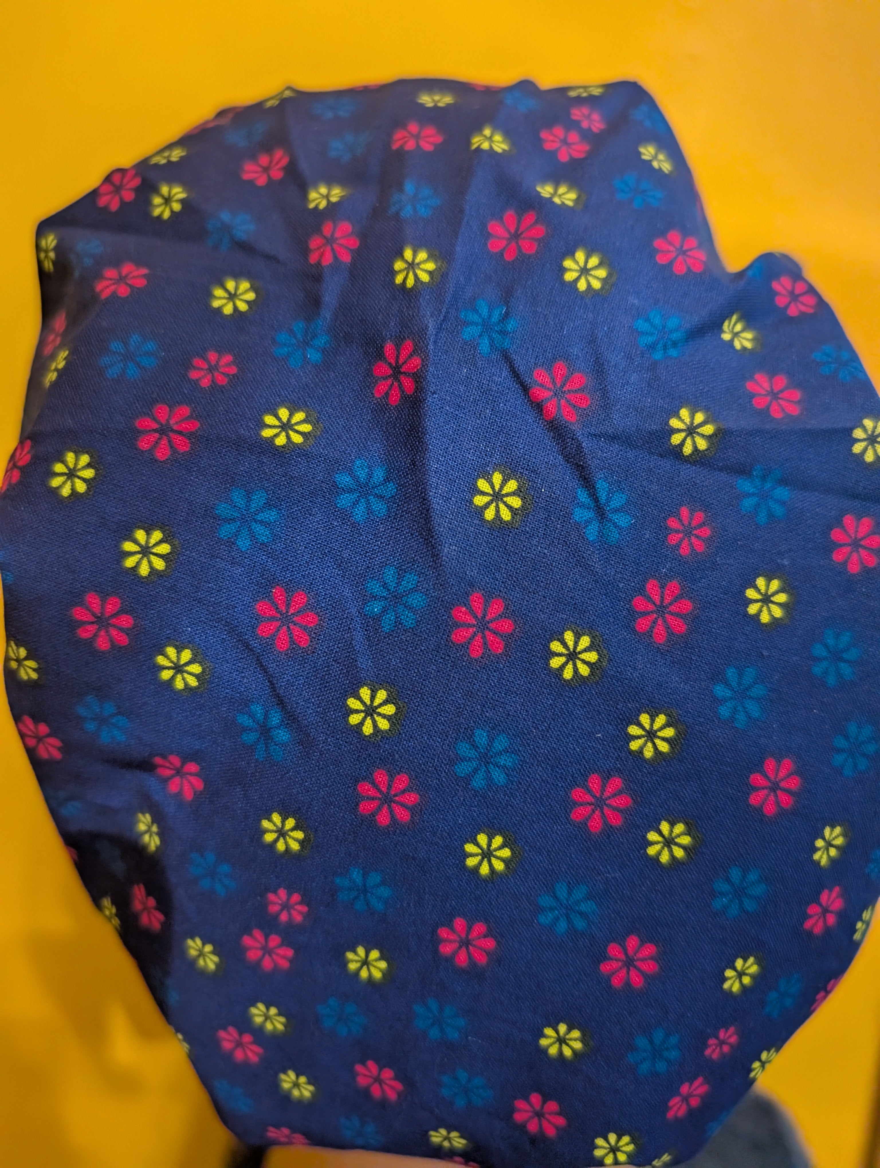 Blue Satin Lined Bouffant Style Hat