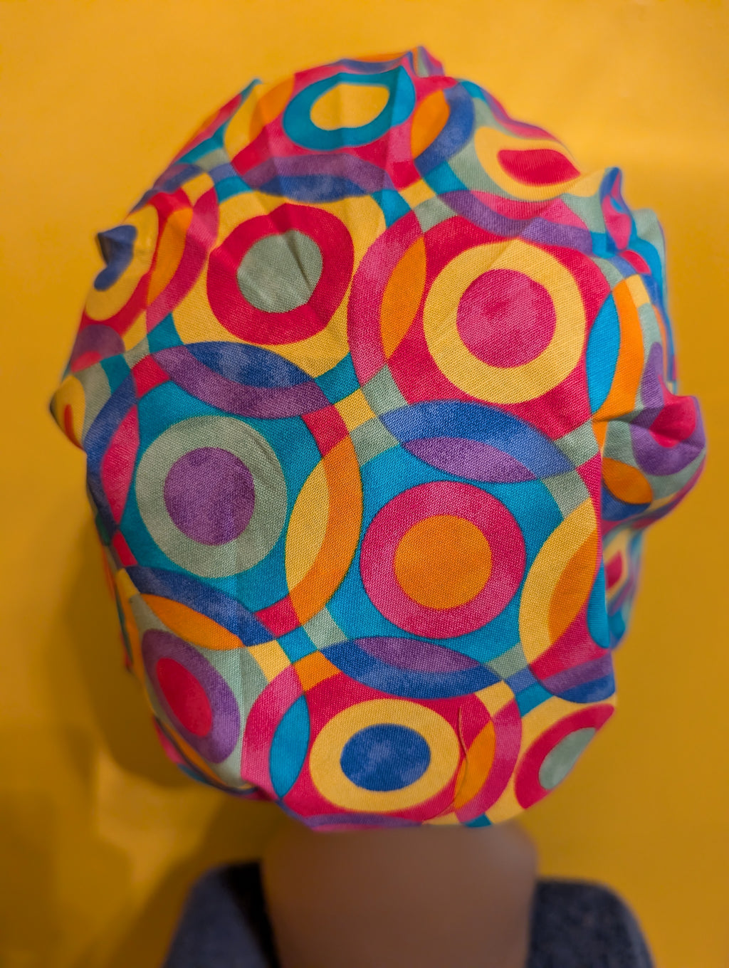 Blue/Yellow/Green/Purple Satin Lined Bouffant Style Hat