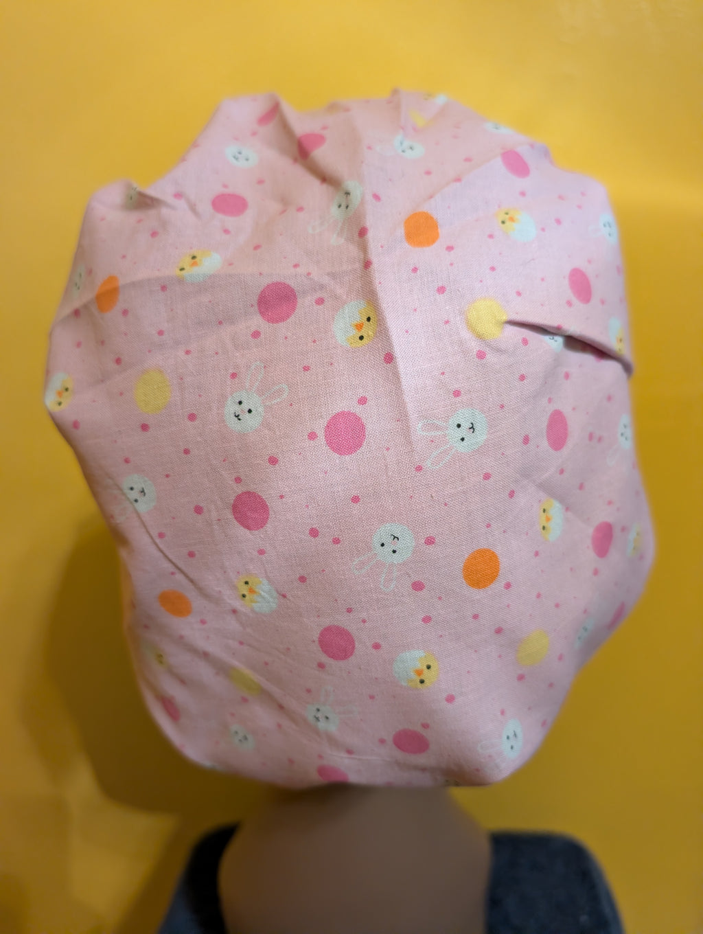 Pink Easter Themed Satin Lined Bouffant Style Hats