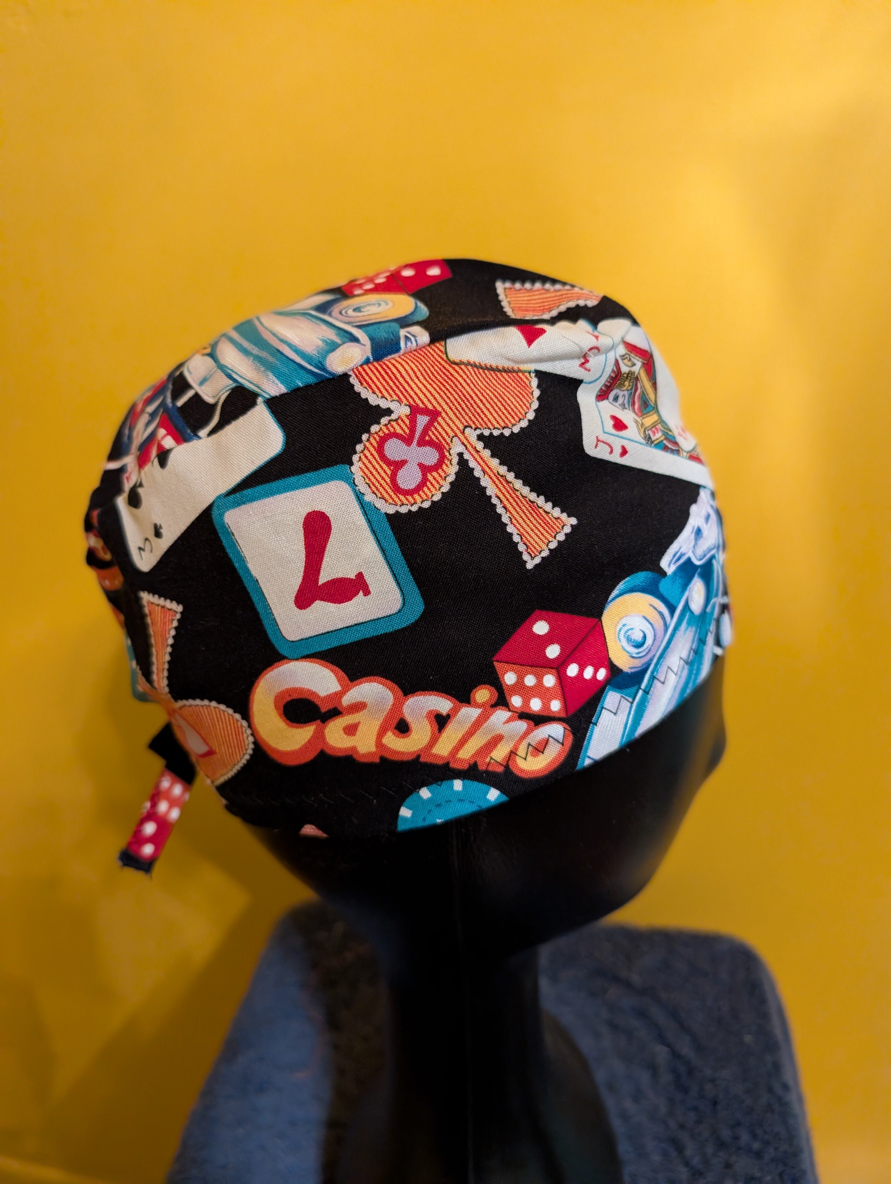 Casino Themed Tie in the back Hat