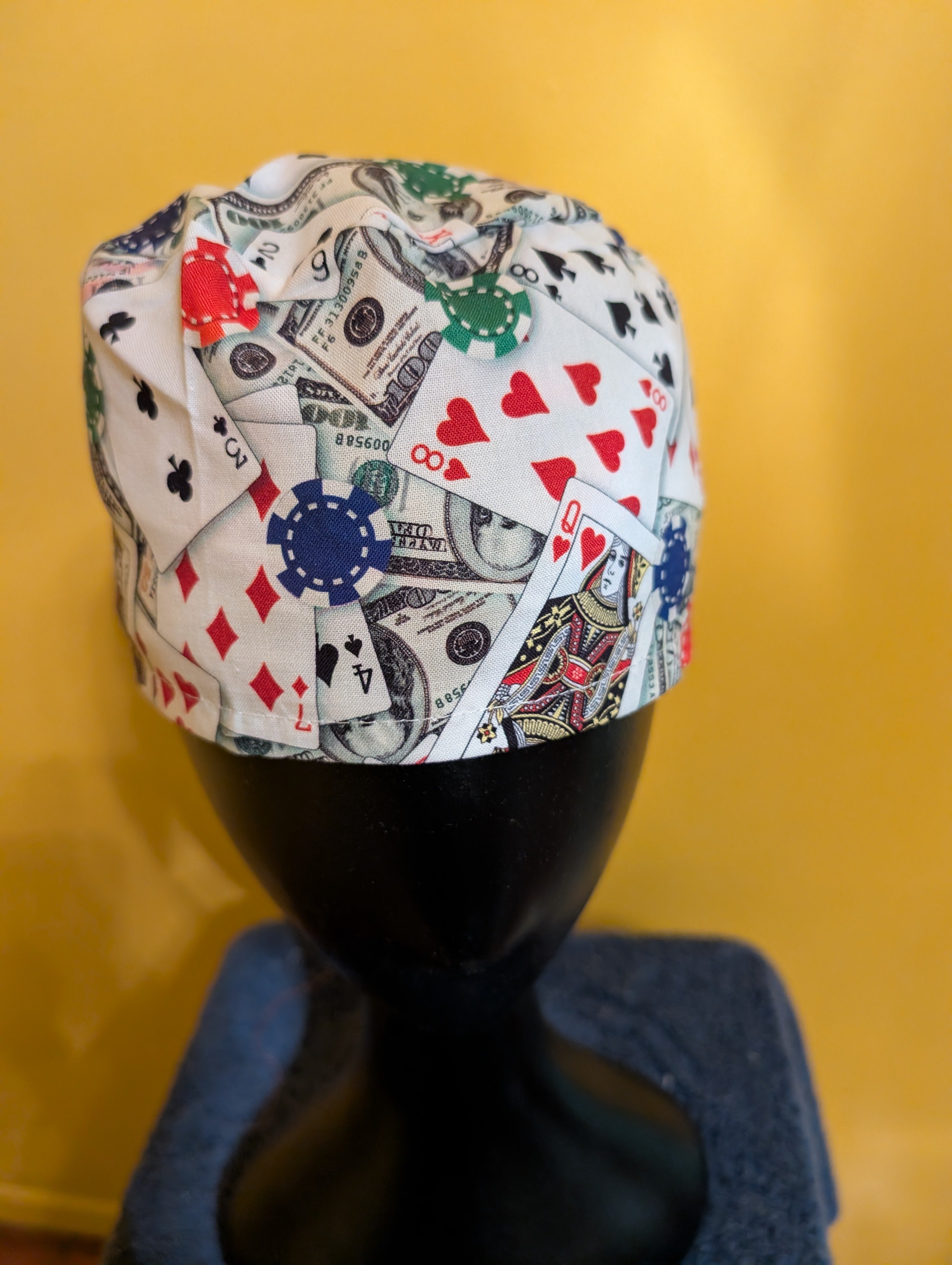 Playing Card Themed Tie in the back Hat