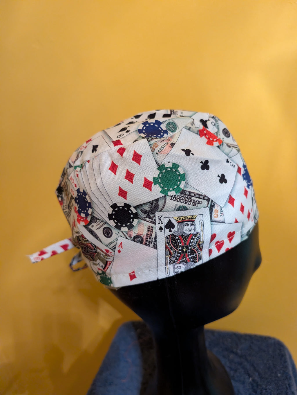 Playing Card Themed Tie in the back Hat