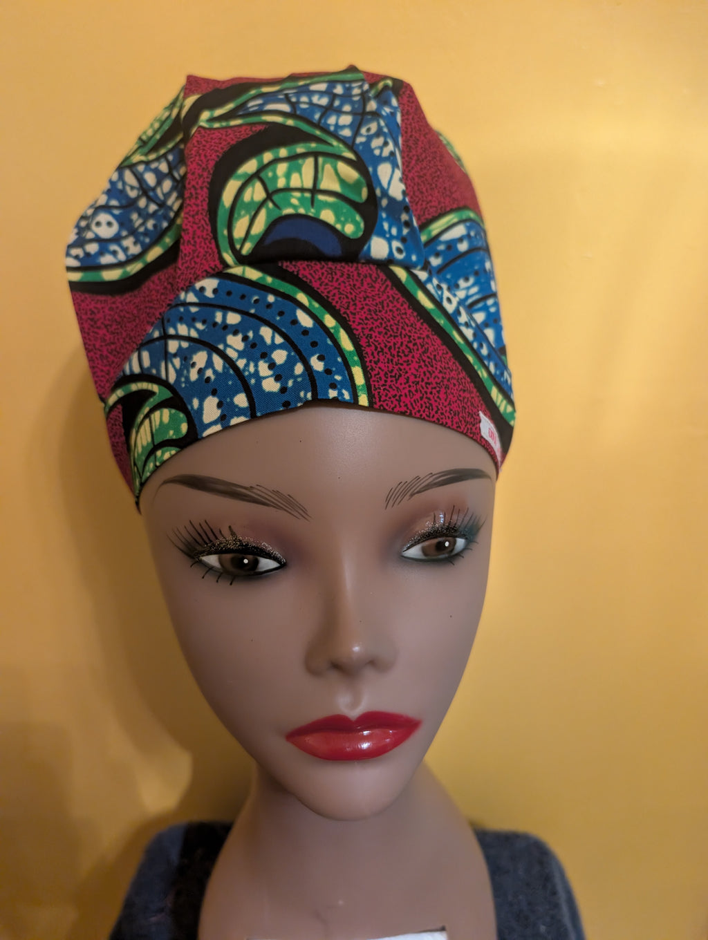 Red/Blue/Green/Yellow Satin Lined Bouffant Style Hat