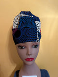 Blue/Orange/Purple/Cream Satin Lined Bouffant Style Hat