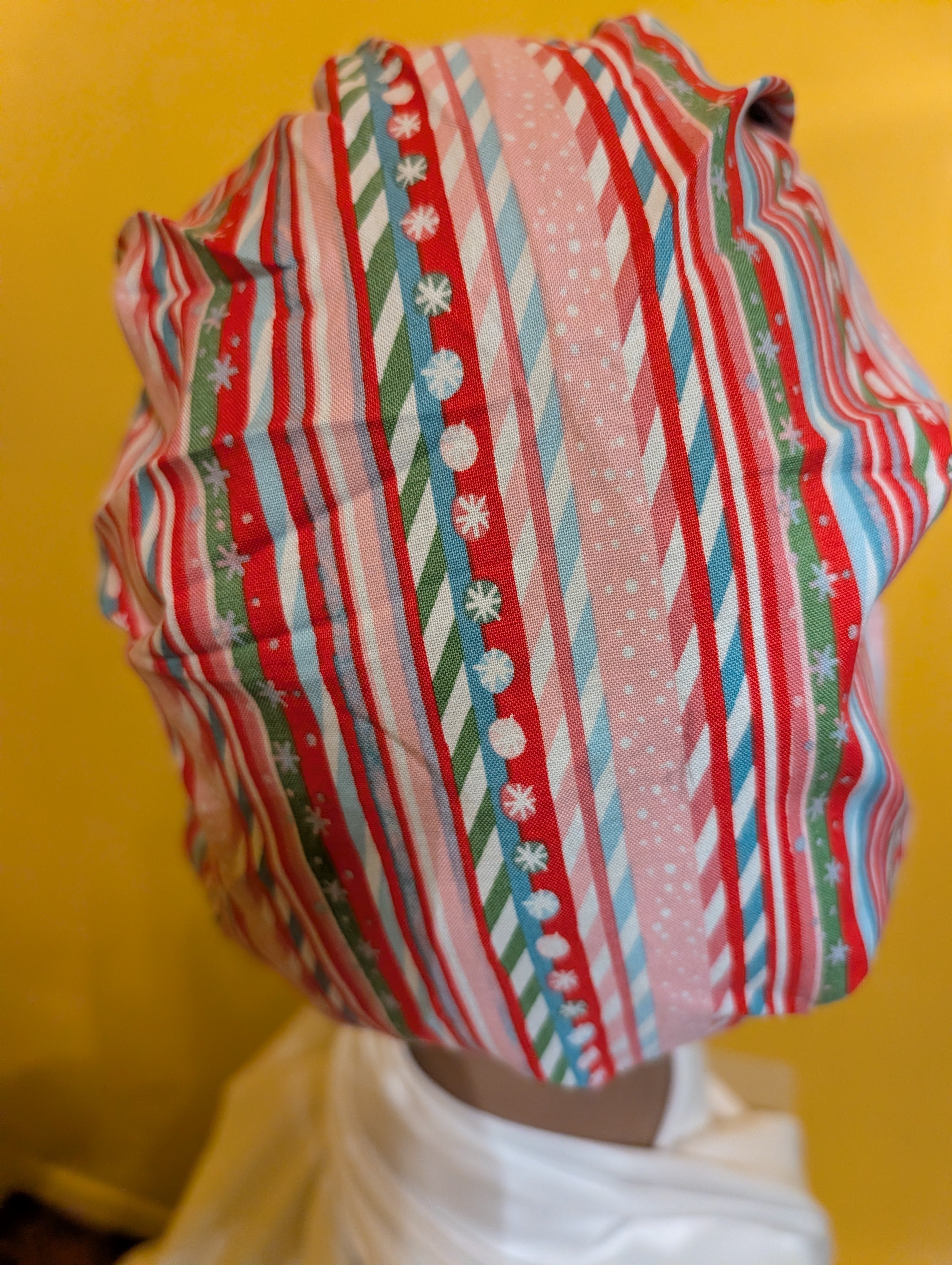 Pink/Red/White/Blue Christmas Satin Lined Bouffant Style Hat