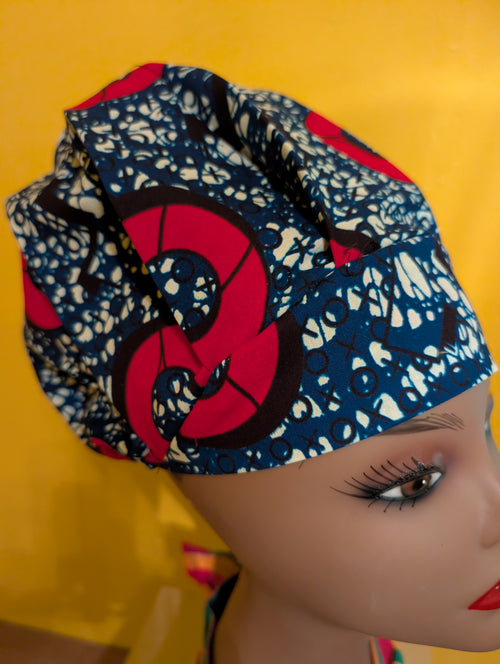 Blue/Black/Red/White Satin Lined Bouffant Style Hat