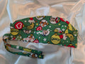 Red/Green Grinch Christmas Hat Set of two tie in the back hat