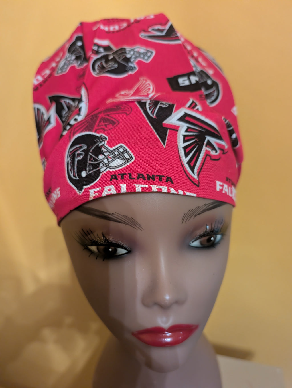 Red/Black Atlanta Falcons Satin Lined Bouffant Style Hat