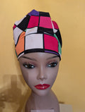 Pink/White/Orange/Black/Purpje Satin Lined Bouffant Style Hat