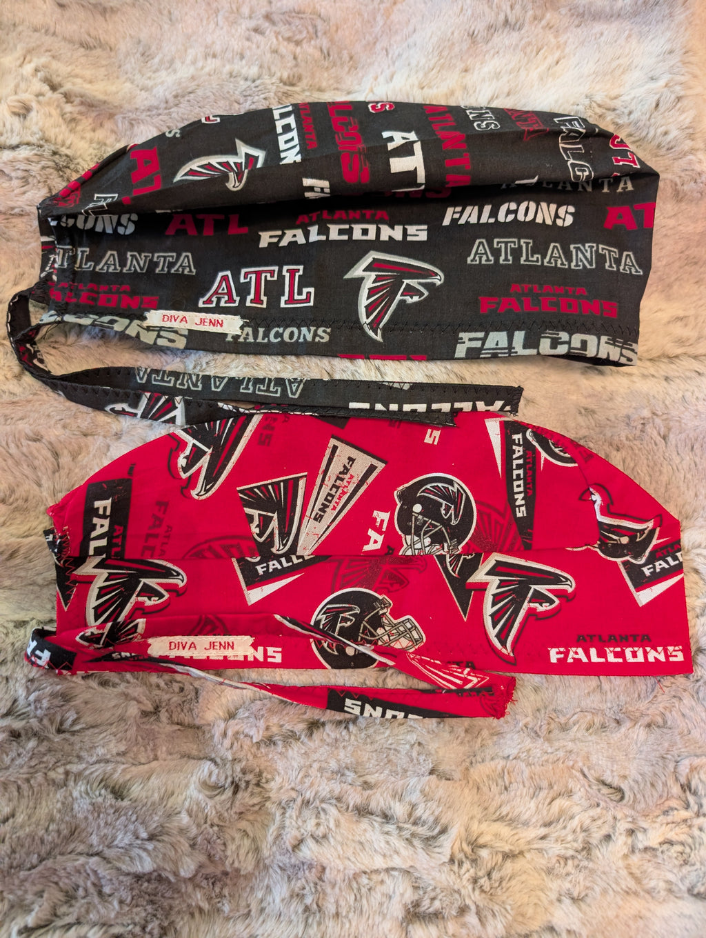 Set of Two Red/Black Atlanta Falcons Tie in the Back Hat