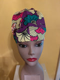 Purple/Yellow/Green/Orange Satin Lined Bouffant Style Hat