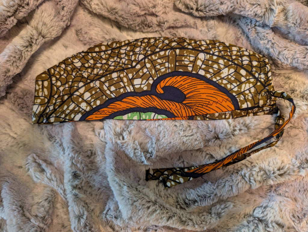Brown/Orange/Green Tie in the Back Hat