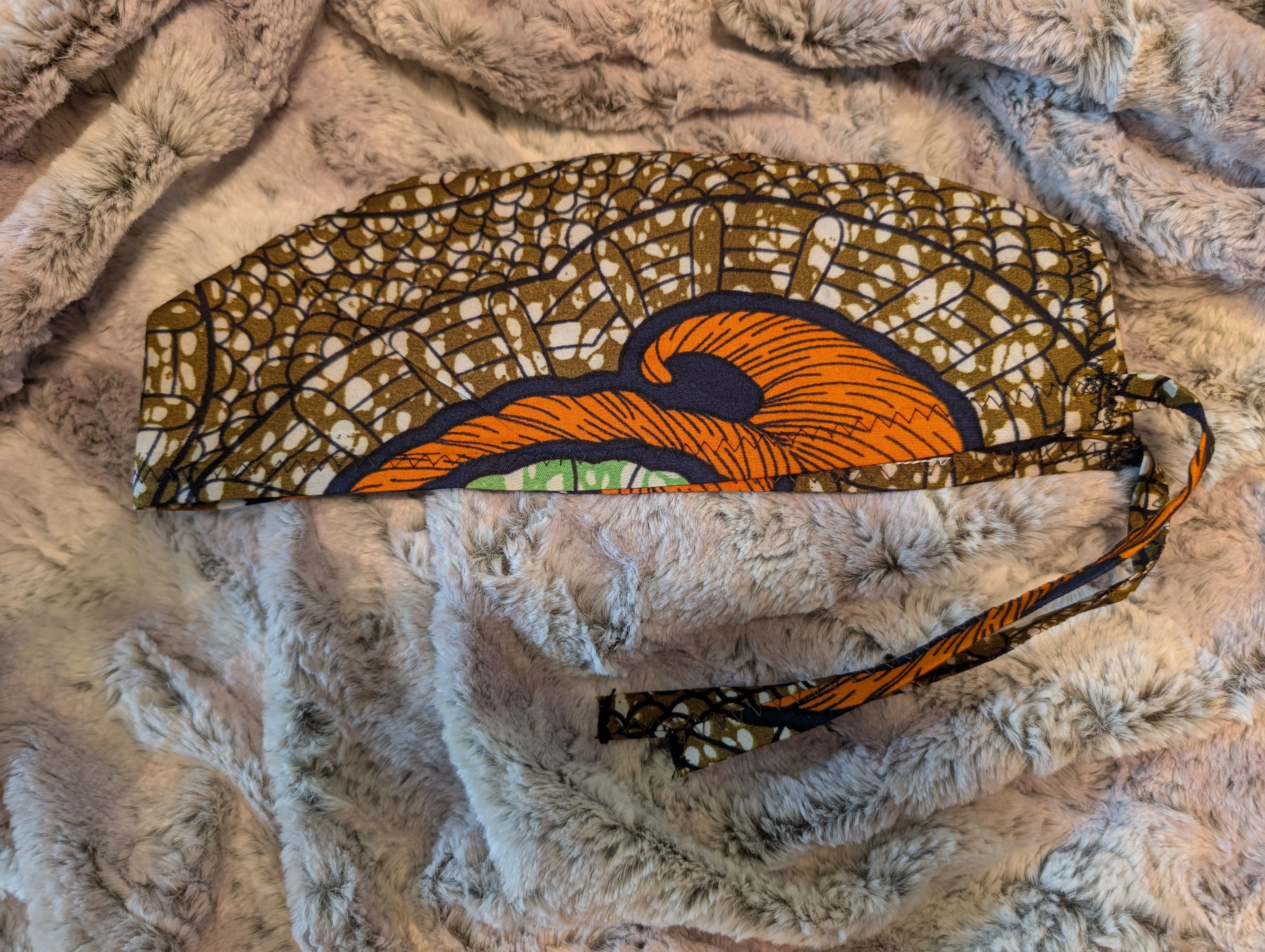 Brown/Orange/Green Tie in the Back Hat