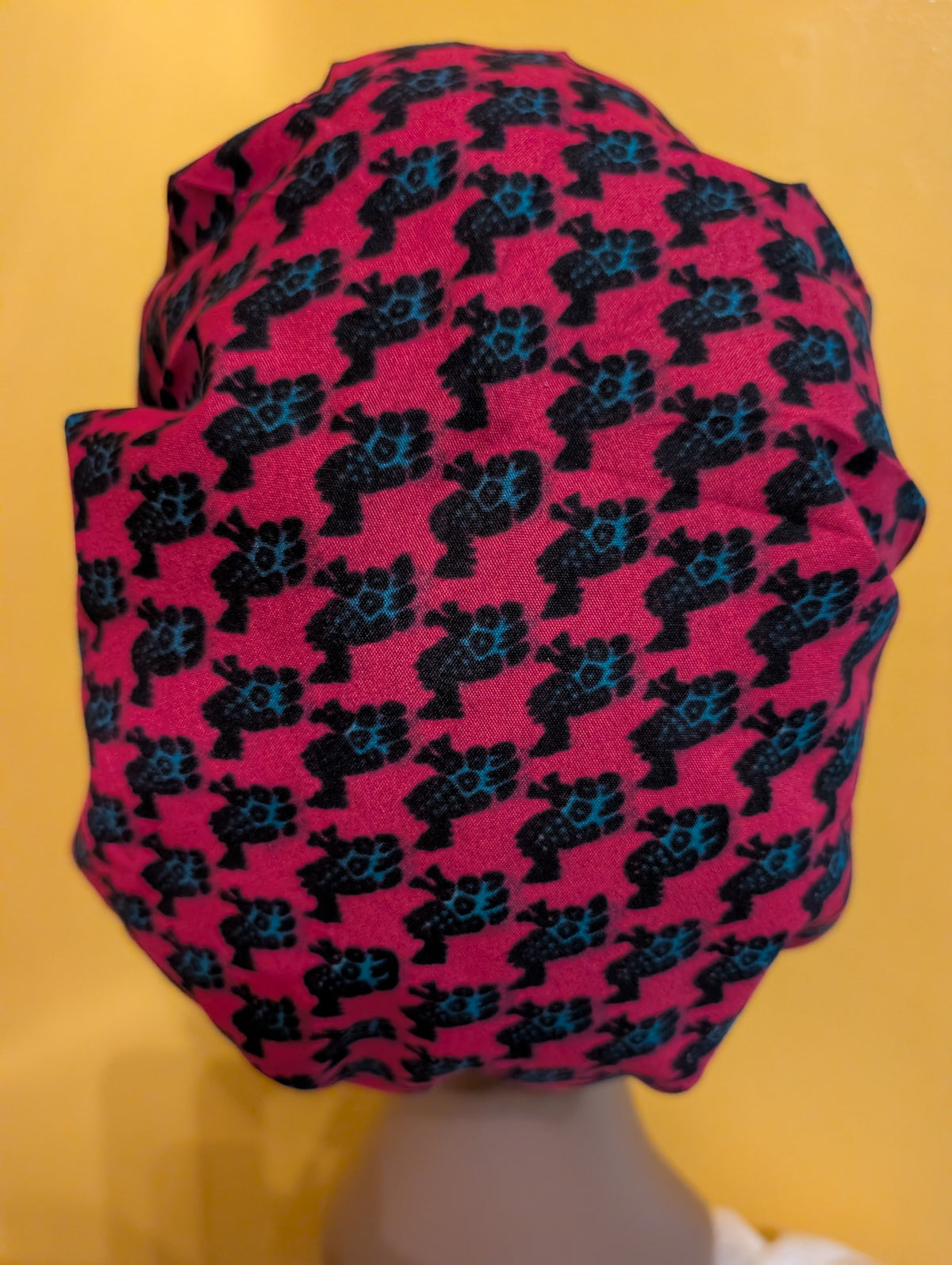 Pink/Black Satin Lined Bouffant Style Hat