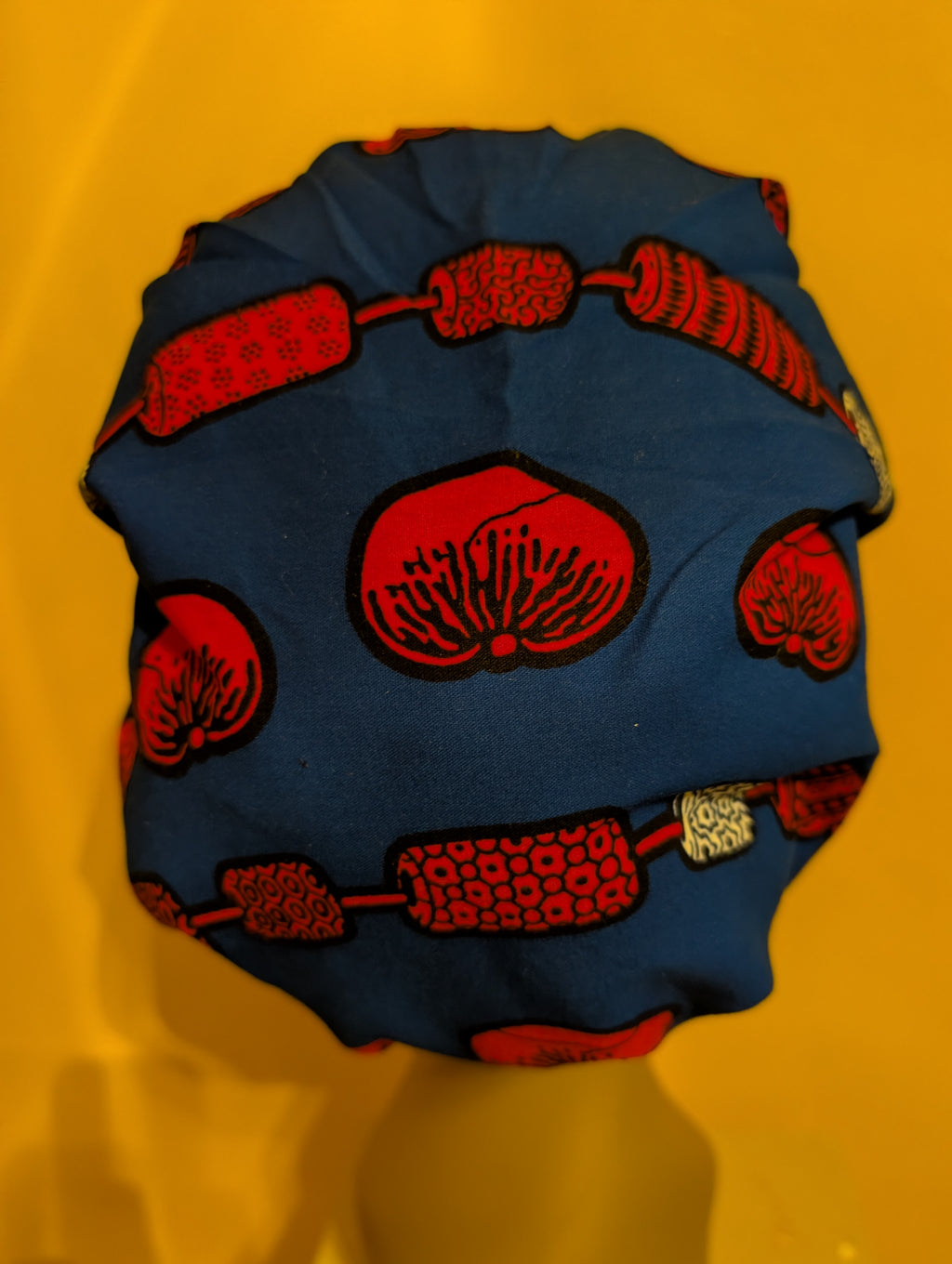 Blue/Red Satin Lined Bouffant Style Hat