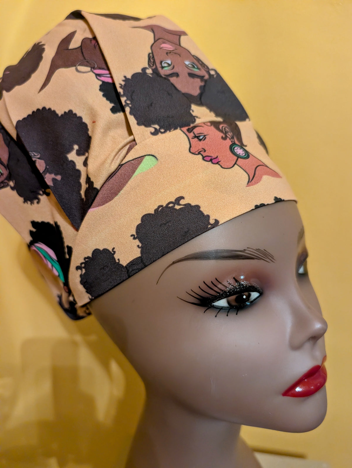 Gold/Black/Brown/Pink/Green Satin Lined Bouffant Style Hat