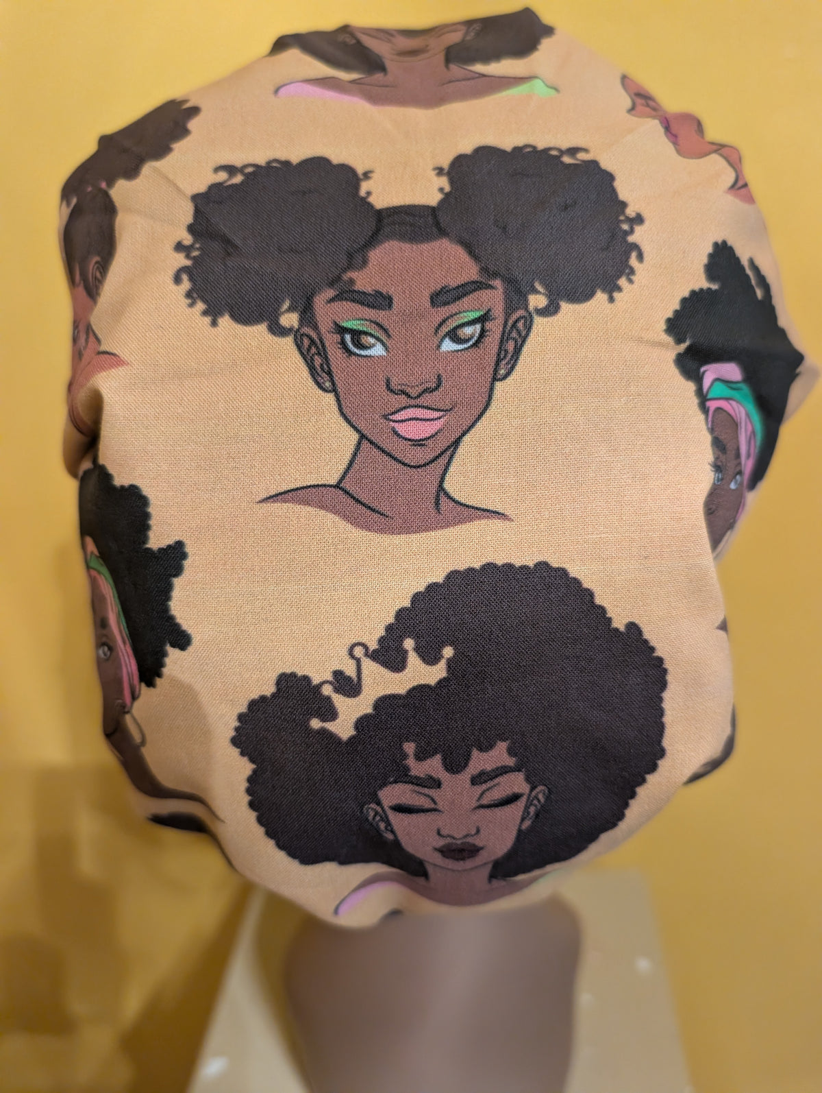 Gold/Black/Brown/Pink/Green Satin Lined Bouffant Style Hat